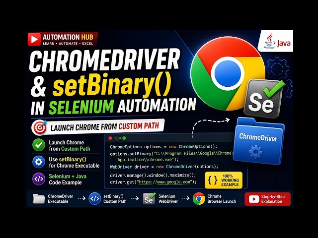 Selenium ChromeDriver & setBinary