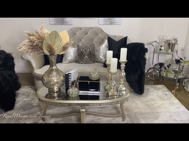 NEW! ULTRA GLAM SULTRY LIVING ROOM TRANSFORMATION #roomtour #room #glam #glamhomedecor