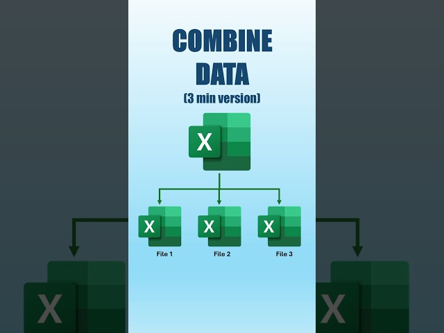 Excel Power Query Tutorial: Fast Data Merge (3 minute version)