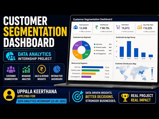 Data Analytics Internship| Customer Segmentation Dashboard | Uppala Keerthana | Kinetrexa Software