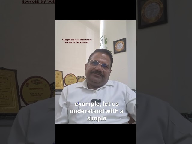 Categorization of Information sources by Subramanyam 