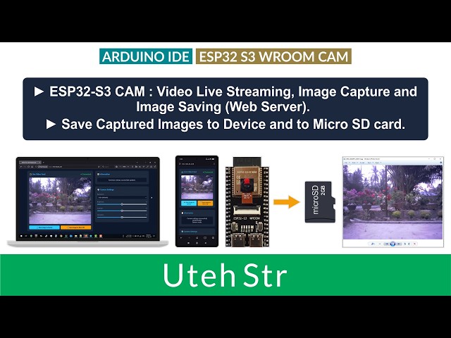 ARDUINO IDE + ESP32 S3 WROOM CAM | Capture and Save Images to Micro SD Card Via Web Server