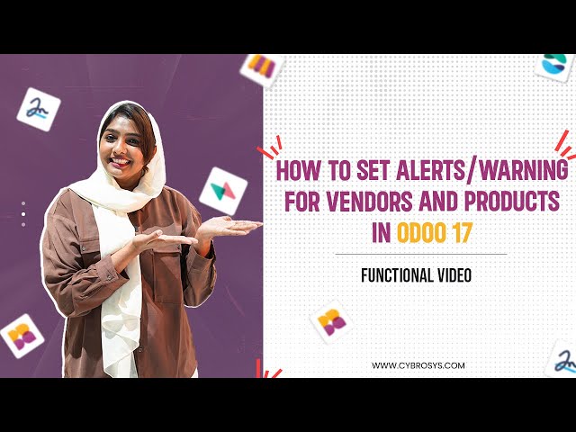 #7 How to Set Alerts or Warnings for Vendors and Products in Odoo 17 Purchase App