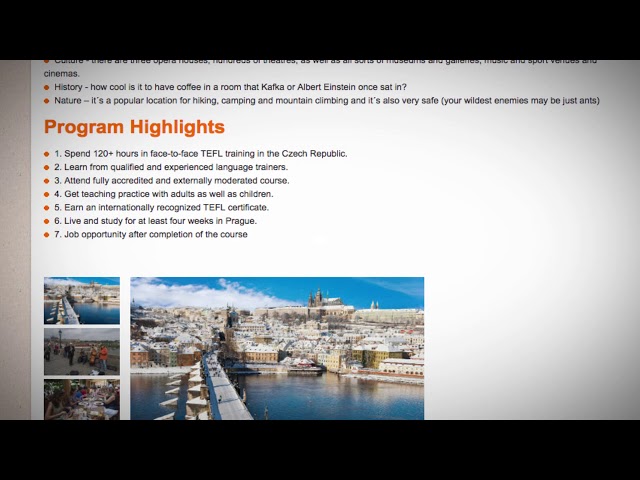TEFL / TESOL Course in Prague, Czech Republic | Teach & Live abroad!