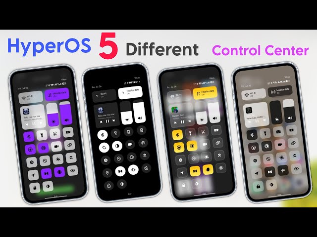 Top 5 Different Xiaomi HyperOS Control Center Theme ✨ | Apply Xiaomi HyperOS Control Center Theme