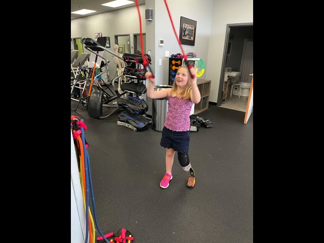 Livvy, BK Amputee on Running Blade Prosthetic Leg