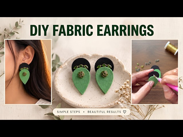 DIY Fabric Earrings | Easy Handmade Earrings Making Tutorial 