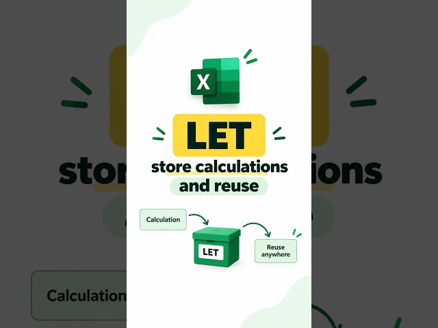 LET the Function which Remembers Calculations  #excel #exceltricks #dataanalysis #microsoftexcel
