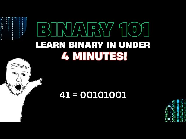 Learn binary in under 4 MINUTES! (+ Hexadecimal)