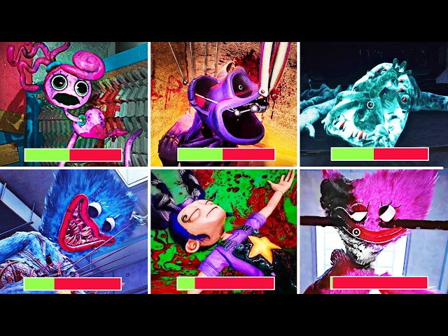 All Boss Deaths With Healthbars Poppy Playtime (Chapter 5-1) Comparison