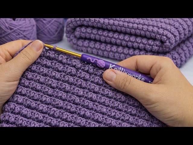 FANTASTIC!🧶💜Very Simple and Beautiful Crochet pattern/ Crochet baby blanket