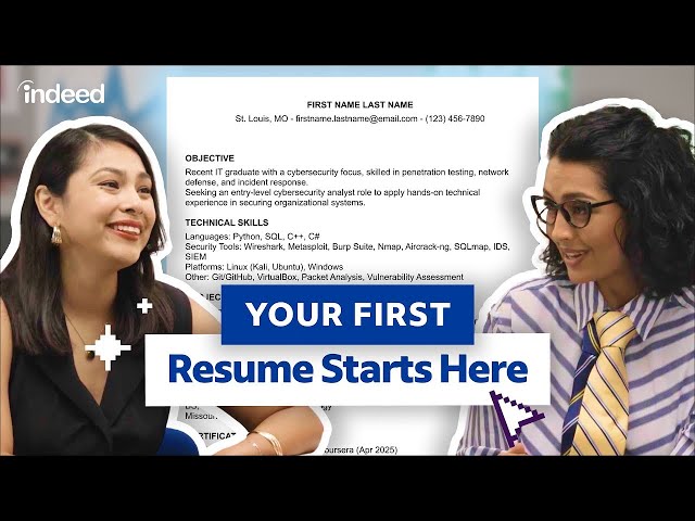 Career Expert’s Top Tips for a First-Time Resume 📝 | Indeed