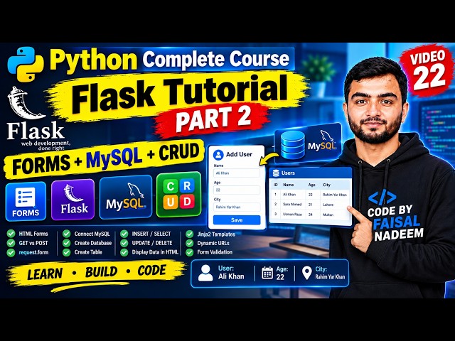 Flask Tutorial Part 2 🔥 | Forms, MySQL Database & CRUD Operations | Urdu/Hindi