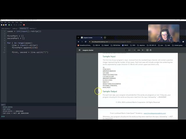 Codequest Anagram Checker