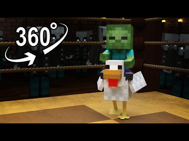 Chicken Jockey ! Minecraft | VR 360°