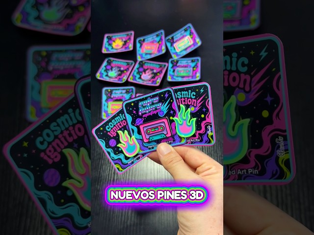 Nuevos Pines 3D de cassette y flamita 🔥