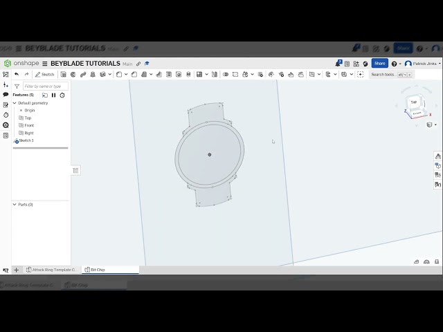 How to Make a Beyblade in Onshape – Ep. 4: Bit Chip