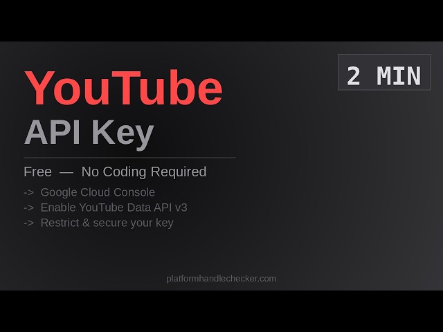 Get your YouTube Data API key in 2 minutes