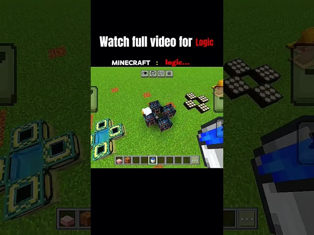WATCH FULL VIDEO FOR KNOW LOGIC !! minecraft logic 🗿!! #minecraft