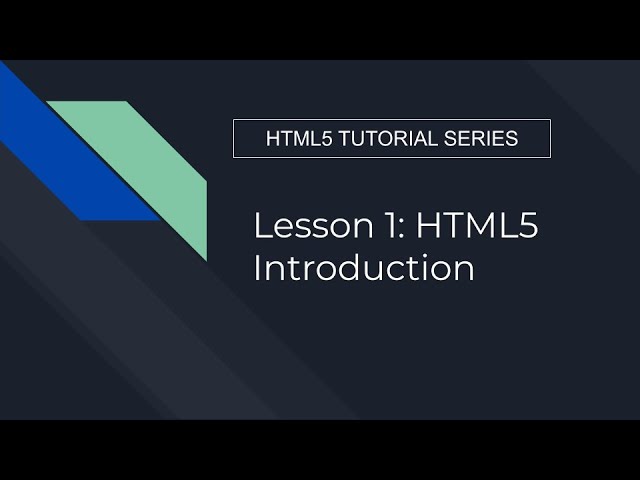 Lesson 1 : Introduction | HTML 5 TUTORIAL SERIES - Ayush Shah