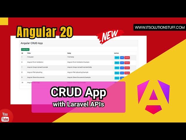 🔥 Angular 20 CRUD App with Laravel APIs