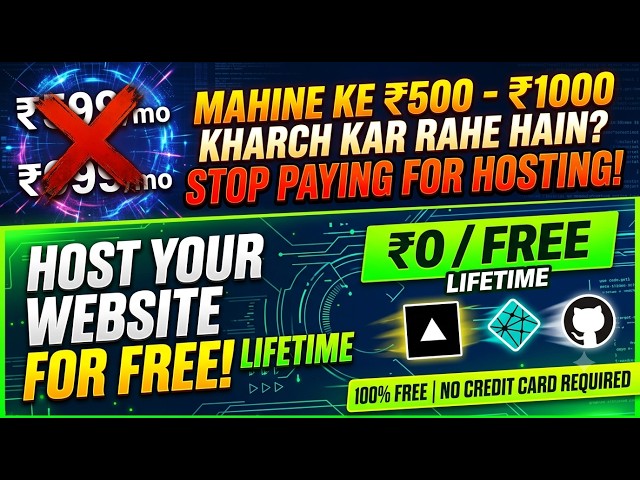 Host Your Website For FREE Lifetime!