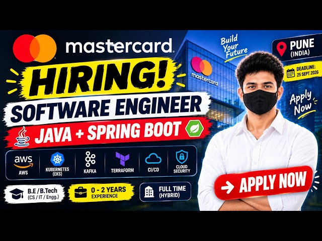 Mastercard Hiring 2026 | Software Engineer | Java + Spring Boot | Pune | Apply Now @Jobwaveindia