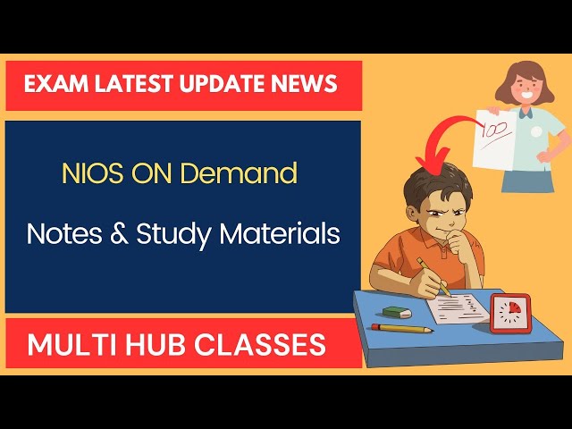 Nios on demand study materials,nios on demand sample paper,nios on demand notes #nios