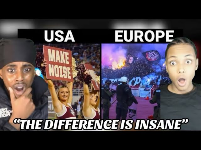Clueless Americans React To Football fans and atmosphere USA vs Europe Pt. 2
