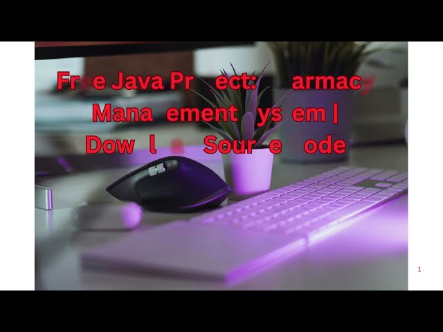 Free Java Project: Pharmacy Management System | Download Source Code