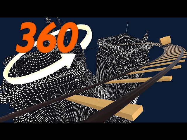 VR Light Show -Roller Coaster in Paris!- 3D 360 4k