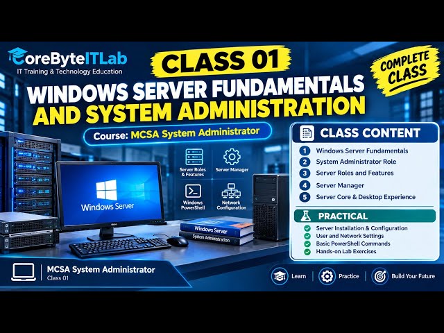 10.1.0 MCSA System Administrator Class 1 | Windows Server Fundamentals & System Administration |