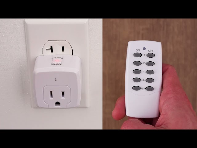 Remote Control Mini Wireless Light Switch Outlet 3 Outlets HBN