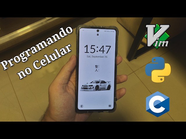 usando o celular para programar