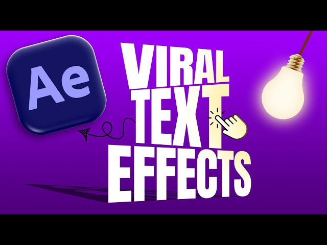 How to make VIRAL TEXT EFFECTS I After Effects Tutorial I No Plugin