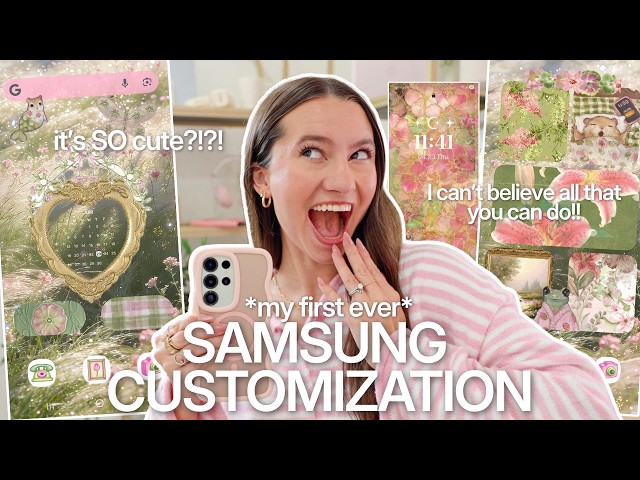 i tried customizing a samsung phone for the first time…😳 (widgets, icons & aesthetic setup!)