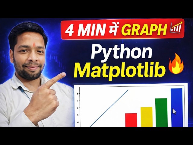 Matplotlib Tutorial for Beginners 🔥 | Line Chart + Bar Chart in Python | Full Guide in 4 Minutes