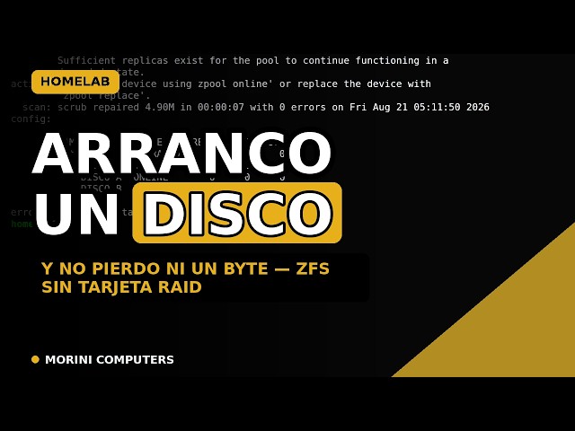 ZFS en tu homelab: espejo sin tarjeta RAID