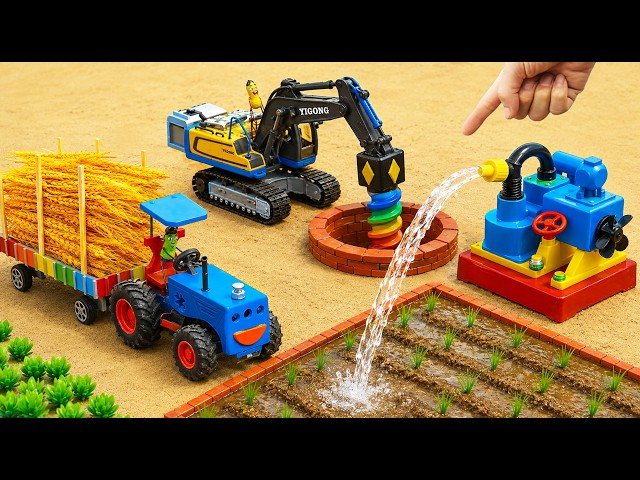 DIY Mini Tractor Borewell Drilling Machine | Motor Water Pump for farm | Science Project