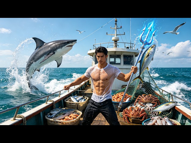 Jobless and dumped, he returns to fish and gains the Sea God's trident. Broke to seafood tycoon!