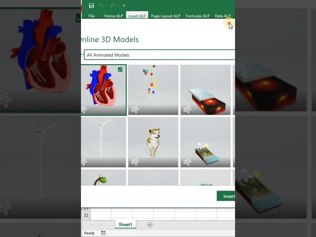 Excel In 3D Heart Ms Excel @googlesheets