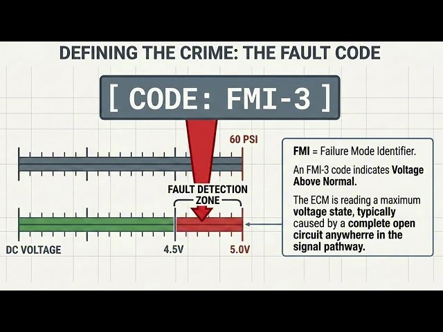 CAT Engine -3 FMI Fault Code Diagnosis & Fix | Step-by-Step Sensor Troubleshooting Guide