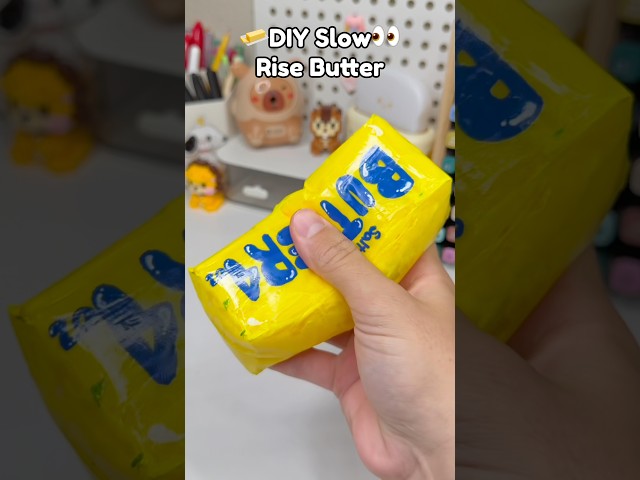 🧈DIY Slow Rise Butter Squishy👀!? #diycrafts #diy #diysquishy #papersquishy #papercraft #cutecraft
