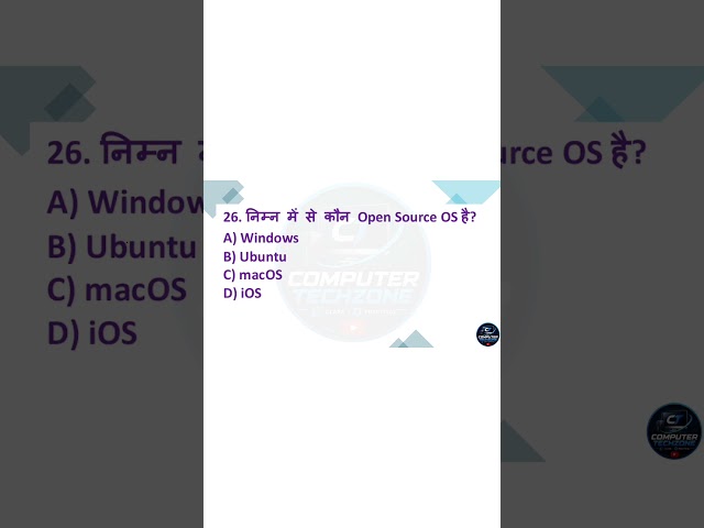 Windows Operating System MCQ 🔥 | Computer MCQ in Hindi | Part 08 #Shorts