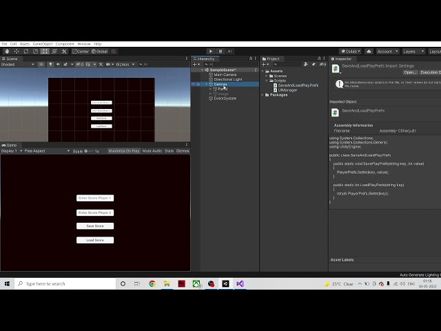 Load and Save Data with PlayPrefs in Unity.