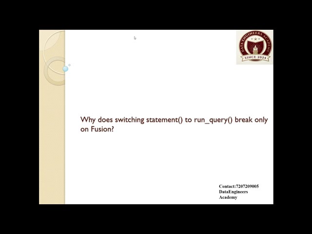 Switching a Statement to Run Query? Breaks Only on dbt Fusion | Data Engineering