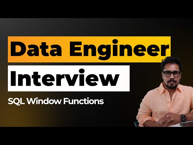 Data Engineering Interview Questions and Answers (2026) | SQL Window Functions