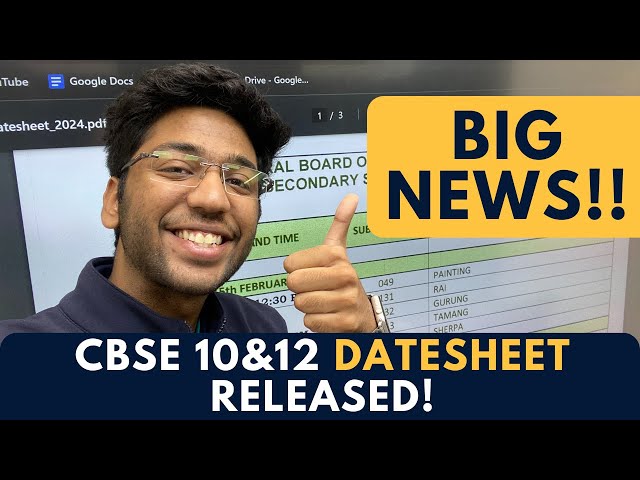 Class 10th and Class 12th DATESHEET Released!! | Official Website 🔥