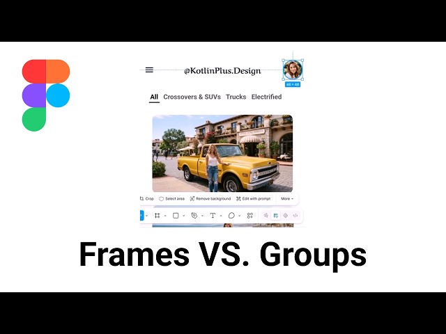 The difference between frames and groups in figma.