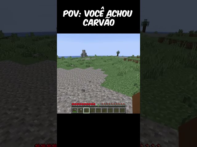 A sensação de encontrar carvão no Minecraft #minecraft #gaming #fyp #memes #shorts #viral